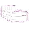 vidaXL Boxspringbett mit Matratze Rosa 90x220 cm Samt
