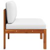 vidaXL 2-teiliges Garten-Lounge-Set mit Kissen Holz Akazie & Seil