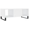 vidaXL Couchtisch Hochglanz-Wei&szlig; 102x50x40 cm Holzwerkstoff