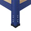 vidaXL Lagerregale mit 5 B&ouml;den 4 Stk. Blau Stahl & Holzwerkstoff