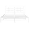 vidaXL Bettgestell mit Kopfteil Metall Wei&szlig; 150x200 cm