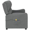 vidaXL 2-Sitzer Massagesessel Hellgrau Stoff