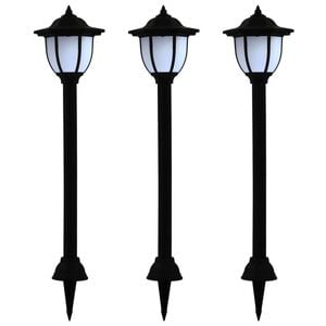 vidaXL Outdoor Solarleuchten 3 St&uuml;ck LED Schwarz