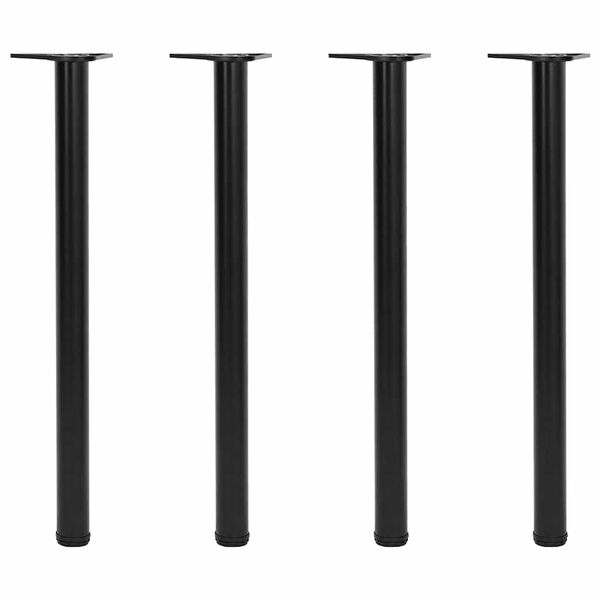 4 h&ouml;henverstellbare Tischbeine Schwarz 870 mm