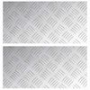 vidaXL Treppe Tritt Rechtwinklig 2 pcs Silber 40 x 20 cm Aluminium