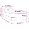 vidaXL Boxspringbett mit Matratze Schwarz 90x200 cm Stoff