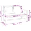 vidaXL Bank mit Kissen 2 pcs Braun und Dunkelgrau Massivholz Teak