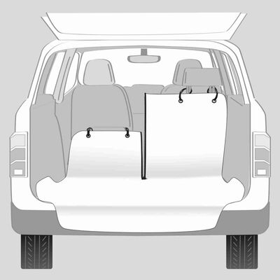 TRIXIE Kofferraumschutzdecke mit Stoßstangenschutz Beige und Schwarz