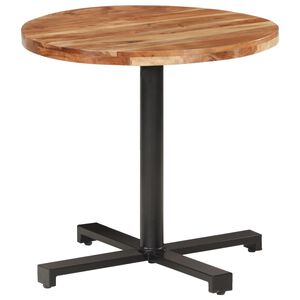 vidaXL Bistrotisch Rund &Oslash;80x75 cm Akazie Massivholz