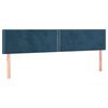 vidaXL Boxspringbett mit Matratze Dunkelblau 180x200 cm Samt