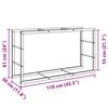 vidaXL Brennholzregal Schwarz 110x30x61 cm Stahl