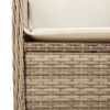 vidaXL Gartenbank mit Kissen Beige Poly Rattan
