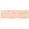 vidaXL Wandregal 100x30x2 cm Massivholz Eiche Unbehandelt