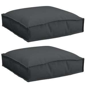 vidaXL Kissen 2 stk. Oxford-Stoff Schwarz 40 x 40 x 8 cm