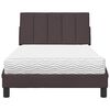 vidaXL Bett mit Matratze "Hanko" Dunkelbraun 100x200 cm Stoff