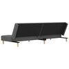 vidaXL Schlafsofa 2-Sitzer mit 2 Kissen Hellgrau Stoff