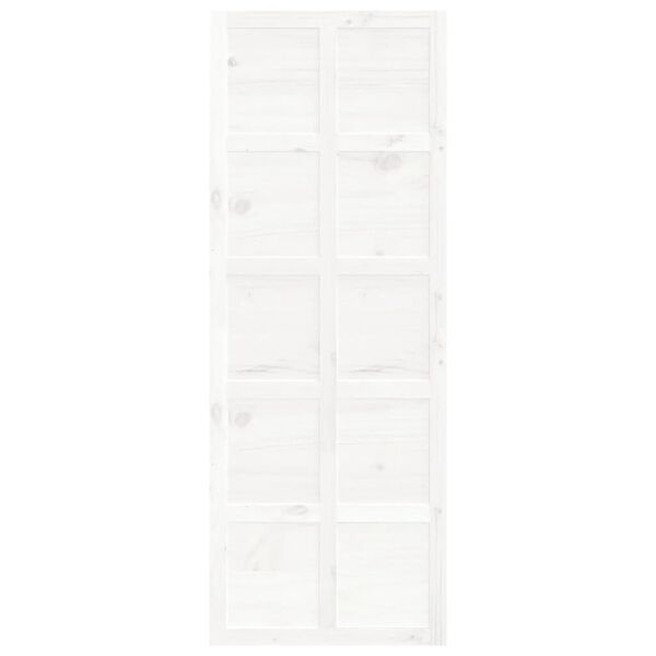vidaXL Scheunent&uuml;r Wei&szlig; 80x1,8x214 cm Massivholz Kiefer