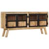 vidaXL Sideboard Braun und Schwarz 160x30x76 cm Massivholz Mango