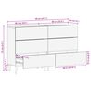vidaXL Sideboard 2 pcs Honigbraun 60 x 33 x 75 cm Massivholz Mango