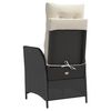 vidaXL Gartensessel mit Kissen 2 Stk. Verstellbar Schwarz Poly Rattan