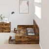 vidaXL Bettrahmen mit Kopfteil Altholz 90 x 200 cm Holzwerkstoff