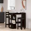 vidaXL Bartisch Schwarz Eichen-Optik 100 x 48 x 101,5 cm Holzwerkstoff