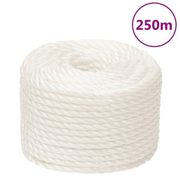 vidaXL Arbeitsseil Wei&szlig; 16 mm 250 m Polypropylen