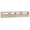 vidaXL TV-Schrank mit LED-Leuchten Sonoma-Eiche 210x35x40 cm