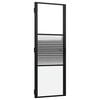 vidaXL Glast&uuml;r 76 x 3,5 x 201,5 cm Aluminium Schwarz