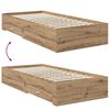 vidaXL Bettrahmen mit Kopfteil Artisan-Eiche 90 x 200 cm Holzwerkstoff