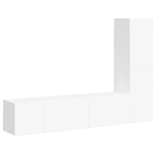 vidaXL 3-tlg. TV-Schrank-Set Wei&szlig; Holzwerkstoff