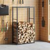 vidaXL Brennholzregal Schwarz 110x30x61 cm Stahl