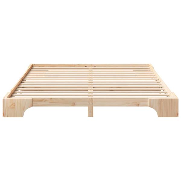 vidaXL Bettrahmen Braun 180 x 210 cm Massives Kiefernholz