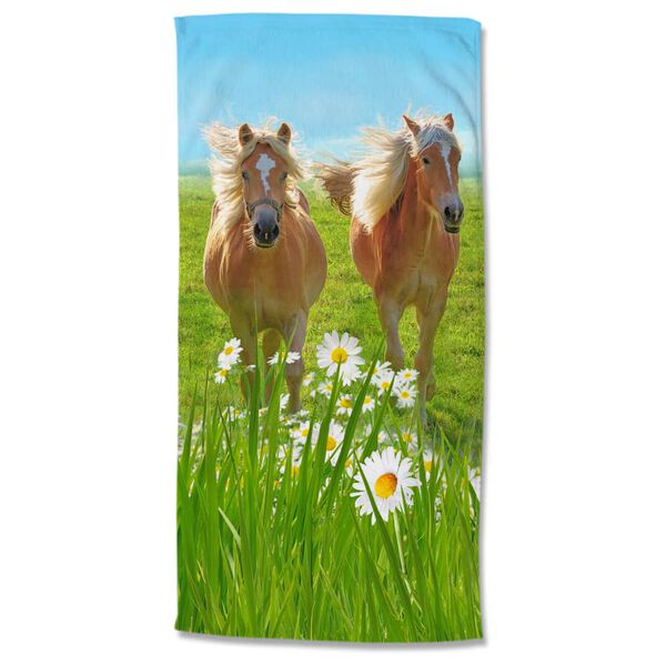 Good Morning Strandtuch HORSES 75x150 cm Mehrfarbig