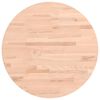 vidaXL Tischplatte &Oslash;50x2,5 cm Rund Massivholz Buche