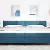 vidaXL LED Kopfteil mit LED-Lichtleisten Blau 200 cm Polyester