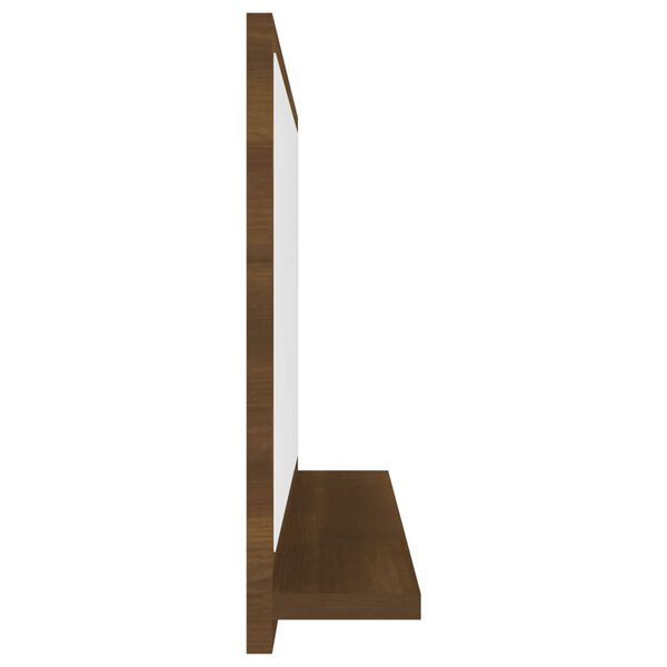 vidaXL Badspiegel Braun Eichen-Optik 60x10,5x37 cm Holzwerkstoff