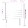 vidaXL LED Kopfteil Creme 83x16x118/128 cm Stoff