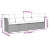vidaXL 4-tlg. Garten-Sofagarnitur mit Kissen Beige Poly Rattan