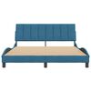 vidaXL Bettgestell ohne Matratze "Hanko" Blau 160x200 cm Samt