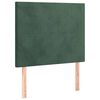 vidaXL Boxspringbett mit Matratze Dunkelgr&uuml;n 80x200 cm Samt