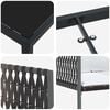 vidaXL Garten Essgruppe 3 pcs Braun und Schwarz PE-Rattan