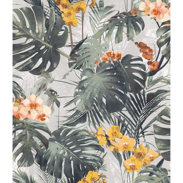 DUTCH WALLCOVERINGS Tapete Paradiso Gr&uuml;n und Ockergelb
