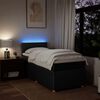 vidaXL Boxspringbett mit Matratze Schwarz 80x200 cm Stoff