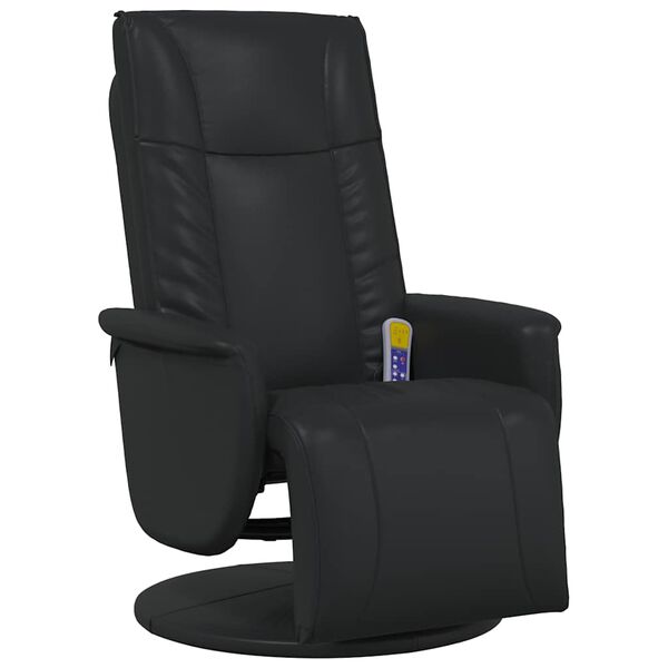 vidaXL Schwenkbarer Massagesessel Schwarz 71 x 90 x 105 cm Kunstleder