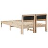 vidaXL Bettgestell Braun und hellgrau 120 x 190 cm Massivholz Kiefer