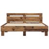 vidaXL Bettrahmen mit Kopfteil Altholz 120 x 200 cm Holzwerkstoff