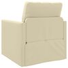 vidaXL Schlafsofa 60cm Creme Kunstleder