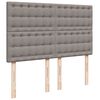 vidaXL Boxspringbett mit Matratze Taupe 140x200 cm Stoff