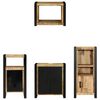 vidaXL Badezimmerm&ouml;bel Set mit Regal 4 pcs Braun Massivholz Mango